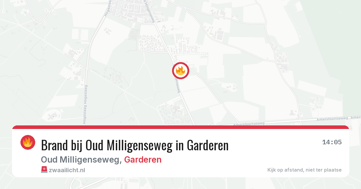 Brand bij Oud Milligenseweg in Garderen — 12 jul 2026