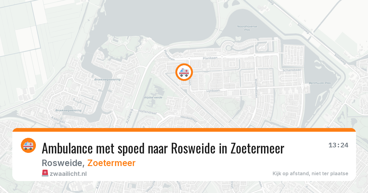 Ambulance met spoed naar Rosweide in Zoetermeer — 24 mei 2026