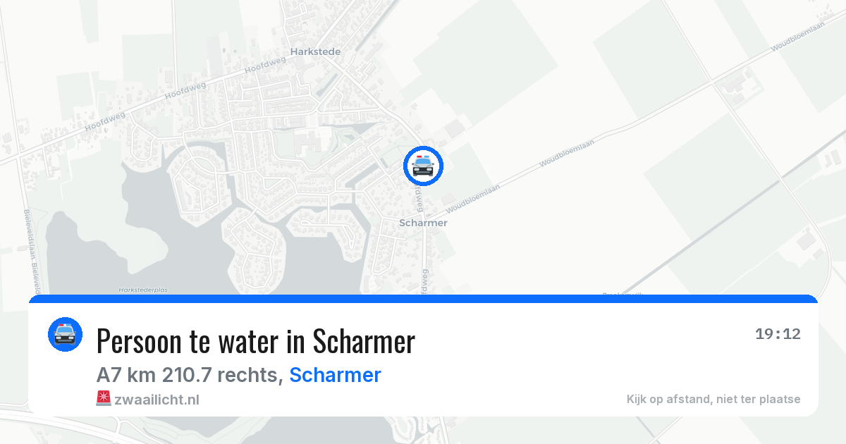 Persoon te water in Scharmer — 27 apr 2026