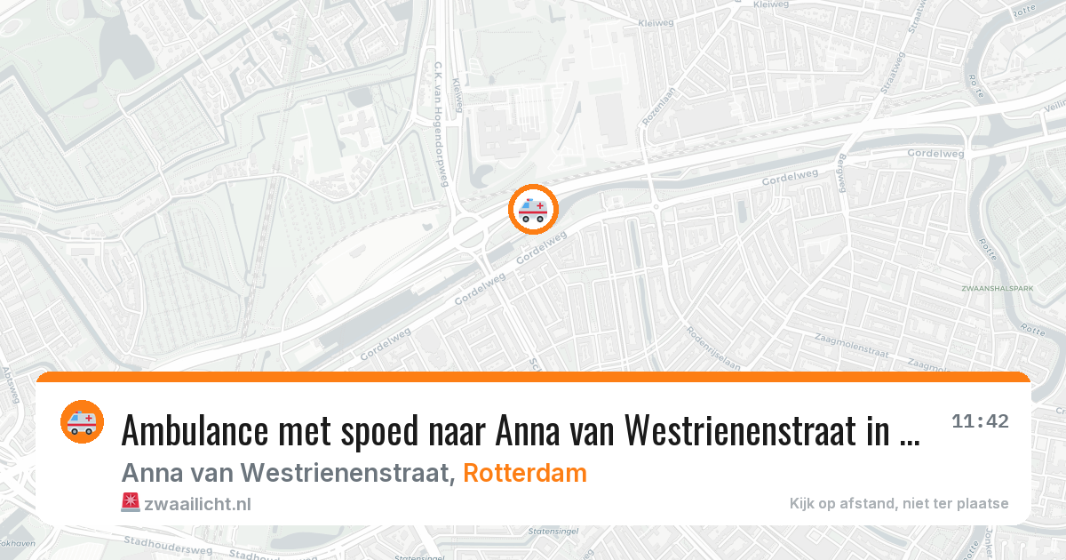 Ambulance met spoed naar Anna van Westrienenstraat in Rotterdam — 11 mei 2026