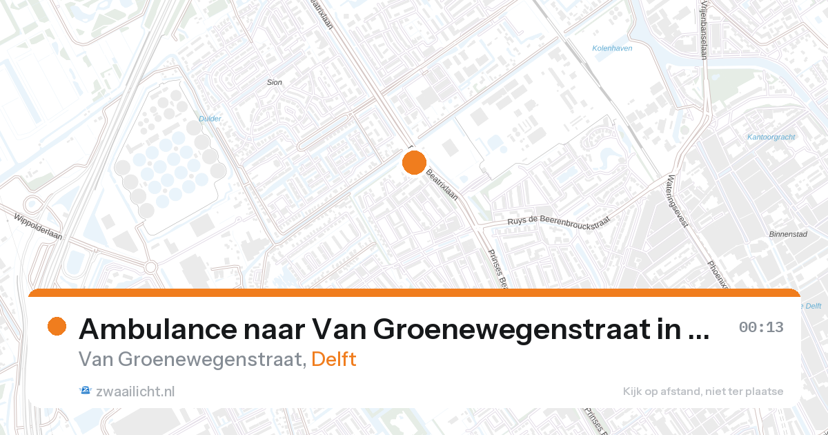 Ambulance naar Van Groenewegenstraat in Delft — 31 jan 2026
