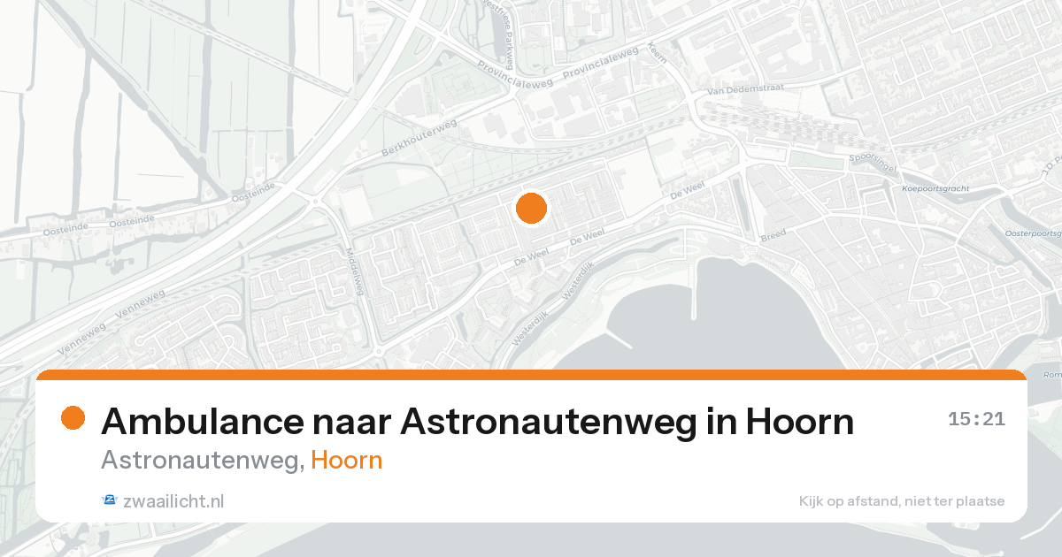 Ambulance naar Astronautenweg in Hoorn — 16 aug 2026