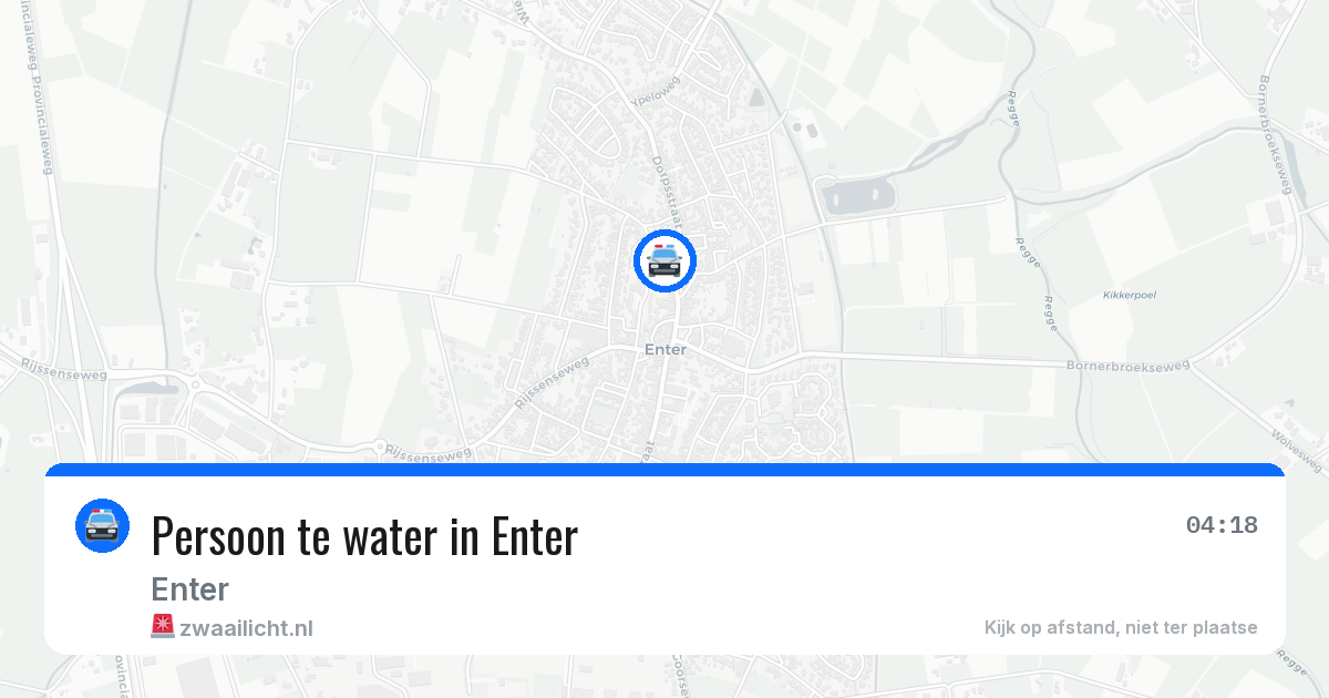 Persoon te water in Enter — 29 jun 2026