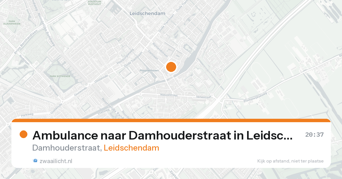 Ambulance naar Damhouderstraat in Leidschendam — 16 aug 2026