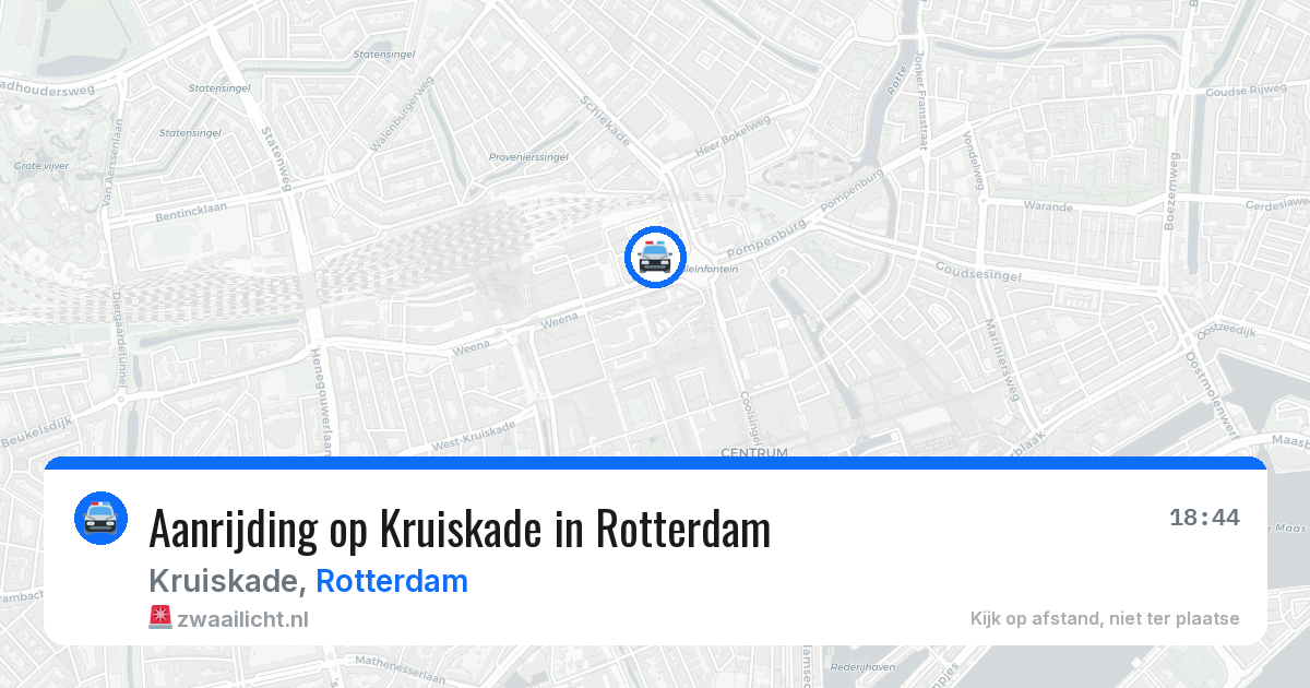 Aanrijding op Kruiskade in Rotterdam — 10 jul 2026