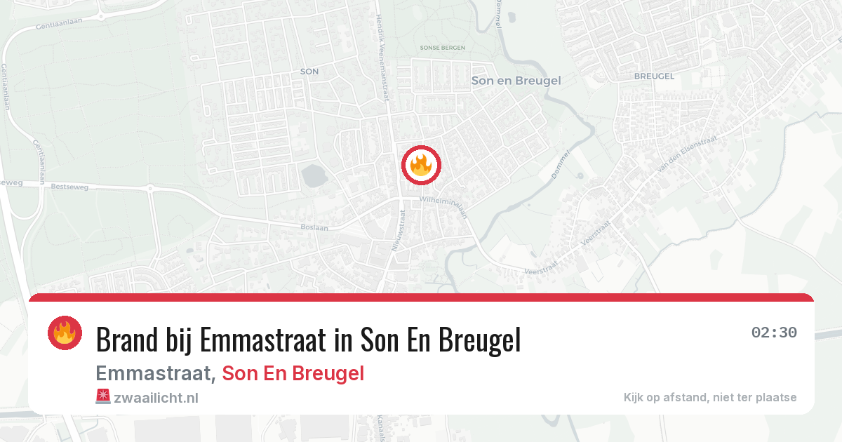 Brand bij Emmastraat in Son En Breugel — 28 jun 2026