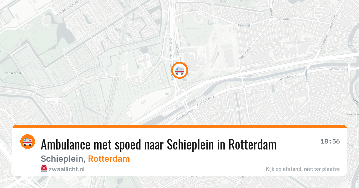 Ambulance met spoed naar Schieplein in Rotterdam — 20 jul 2026