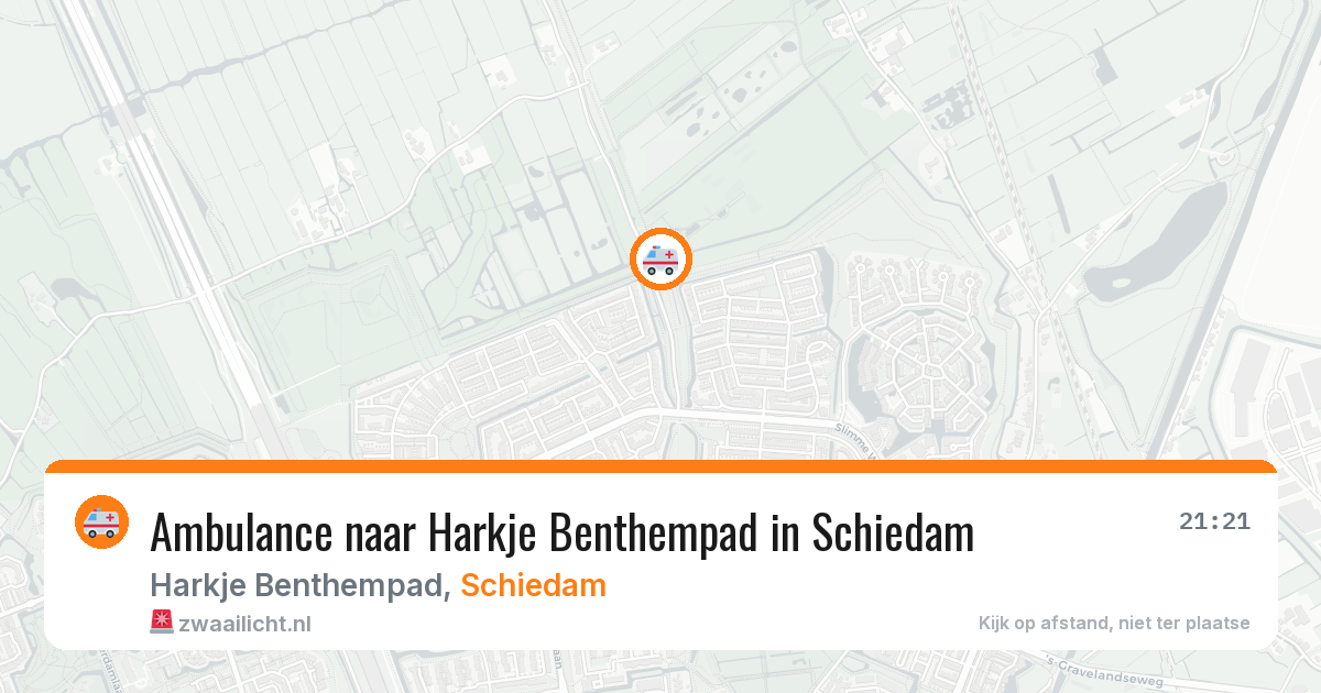 Ambulance naar Harkje Benthempad in Schiedam — 5 mrt 2026