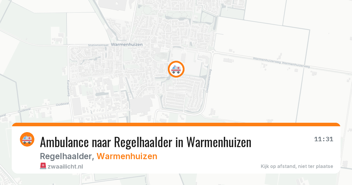 Ambulance naar Regelhaalder in Warmenhuizen — 20 jul 2026