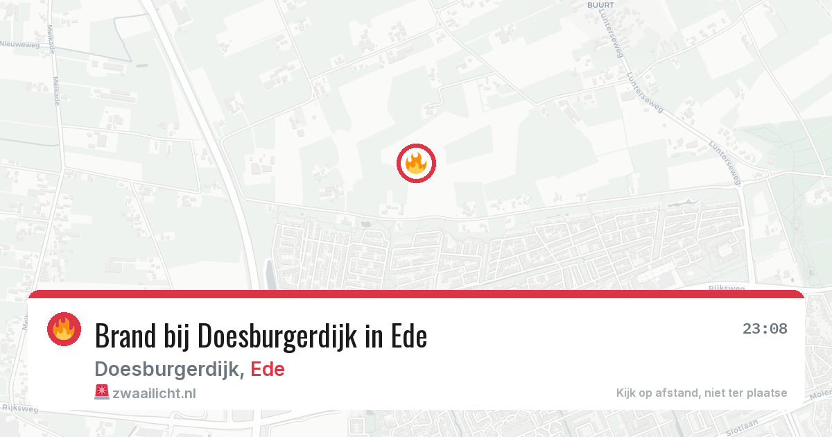 Brand bij Doesburgerdijk in Ede — 19 jun 2026