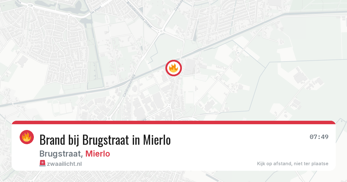 Brand bij Brugstraat in Mierlo — 5 jun 2026