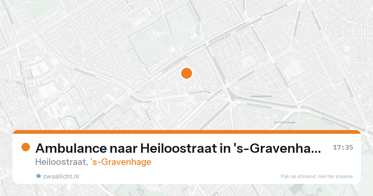 Ambulance naar Heiloostraat in 's-Gravenhage — 20 aug 2026