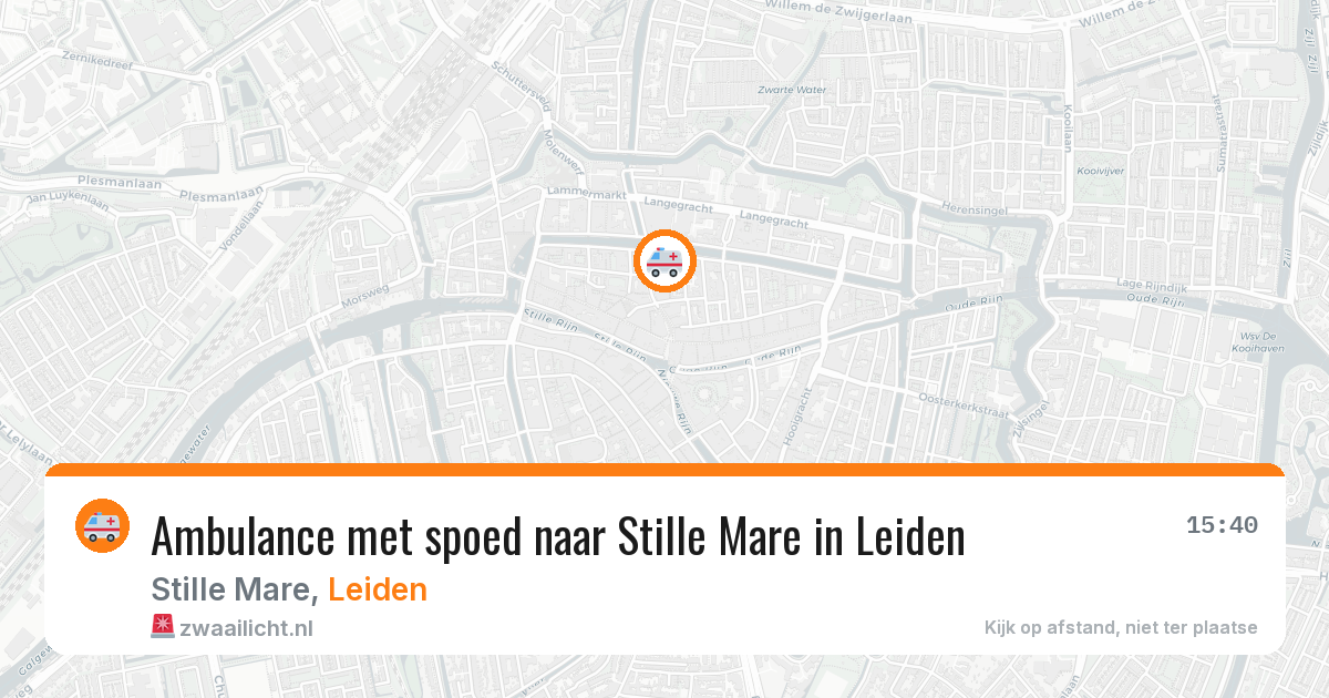 Ambulance met spoed naar Stille Mare in Leiden — 10 mei 2026