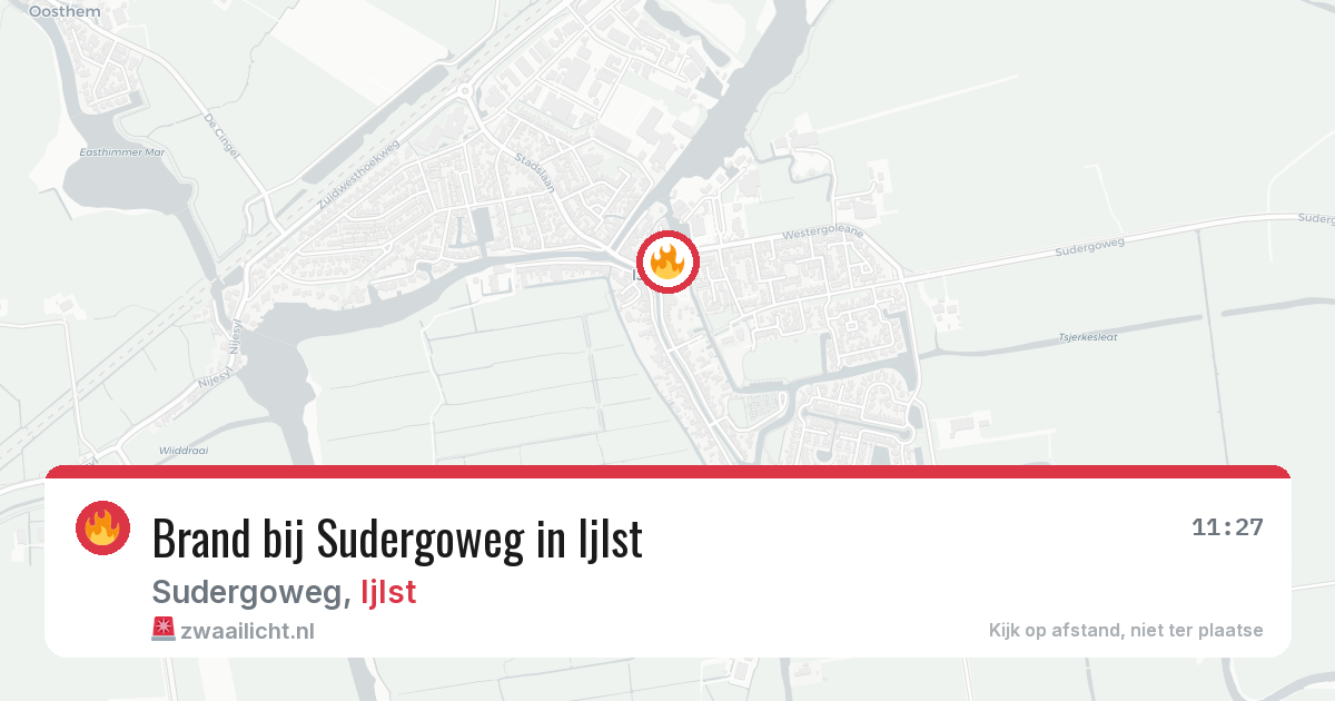 Brand bij Sudergoweg in Ijlst — 20 mei 2026