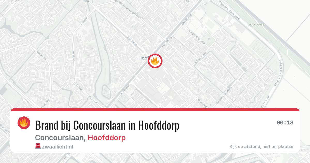 Brand bij Concourslaan in Hoofddorp — 16 mei 2026