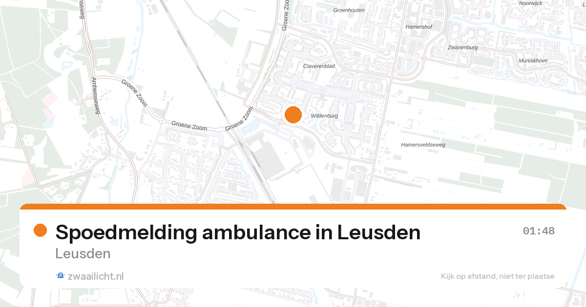 Spoedmelding ambulance in Leusden — 25 aug 2026