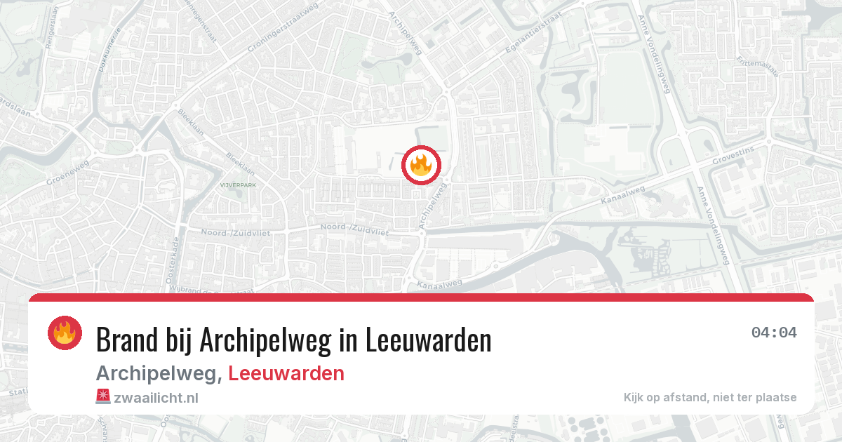 Brand bij Archipelweg in Leeuwarden — 28 jul 2026