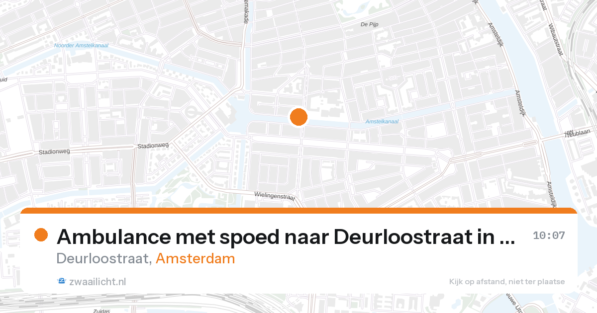 Ambulance met spoed naar Deurloostraat in Amsterdam — 27 aug 2026