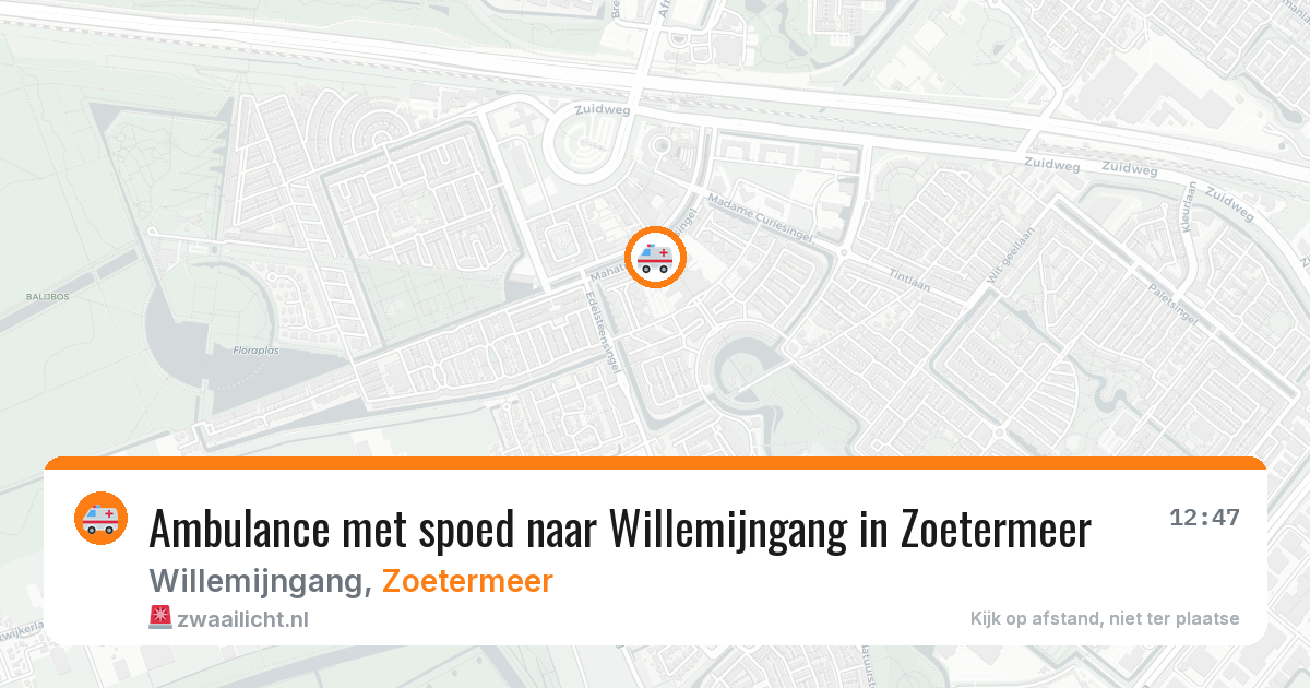 Ambulance met spoed naar Willemijngang in Zoetermeer — 27 feb 2026