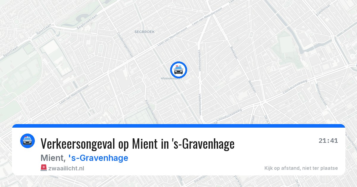 Verkeersongeval op Mient in 's-Gravenhage — 16 apr 2026