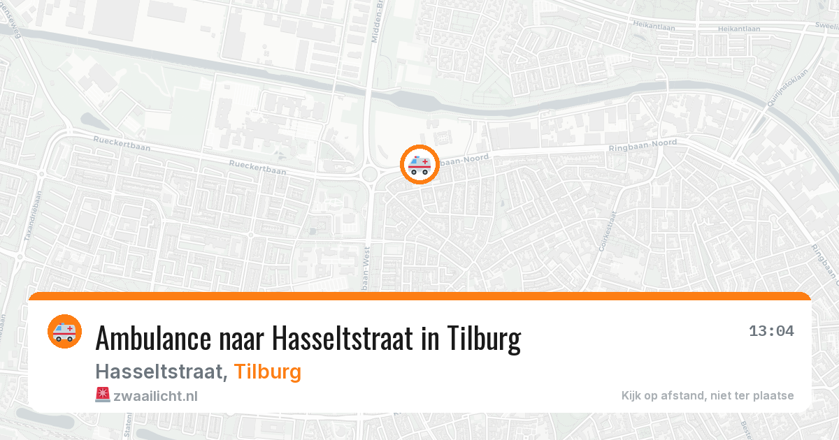 Ambulance naar Hasseltstraat in Tilburg — 10 apr 2026