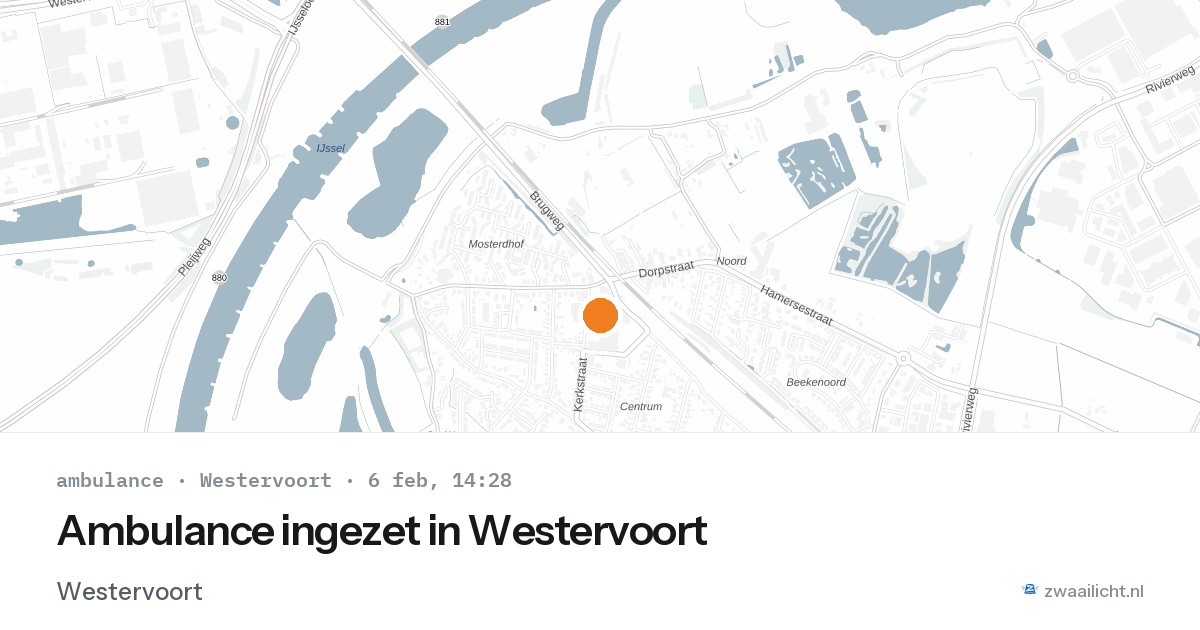 Ambulance ingezet in Westervoort — 6 feb 2026