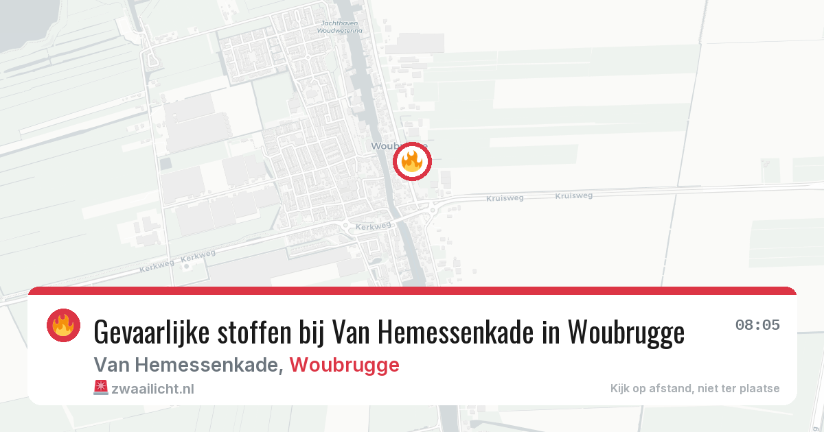 Gevaarlijke stoffen bij Van Hemessenkade in Woubrugge — 1 jun 2026