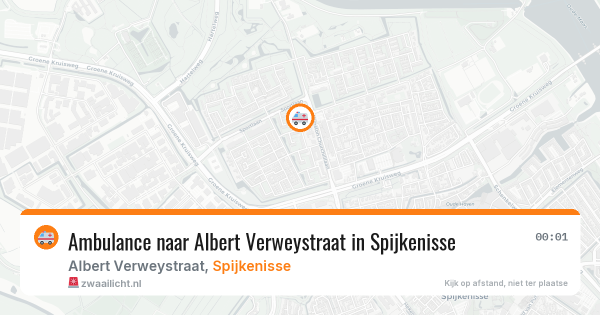 Ambulance naar Albert Verweystraat in Spijkenisse — 29 jul 2026