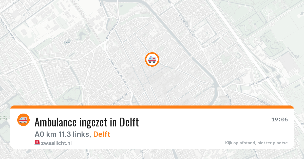 Ambulance ingezet in Delft — 4 jul 2026