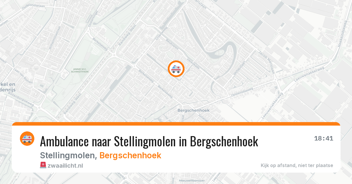 Ambulance naar Stellingmolen in Bergschenhoek — 13 jul 2026