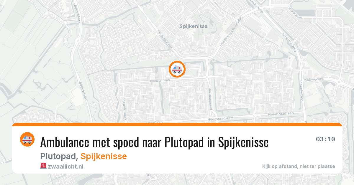 Ambulance met spoed naar Plutopad in Spijkenisse — 26 mei 2026