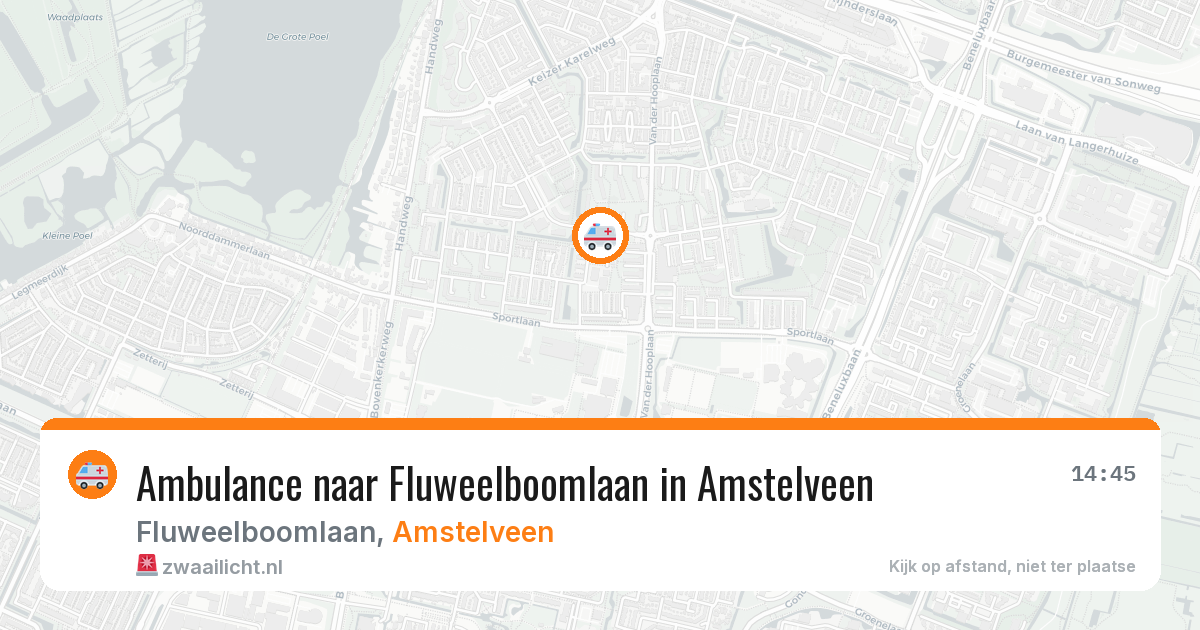 Ambulance naar Fluweelboomlaan in Amstelveen — 30 jul 2026