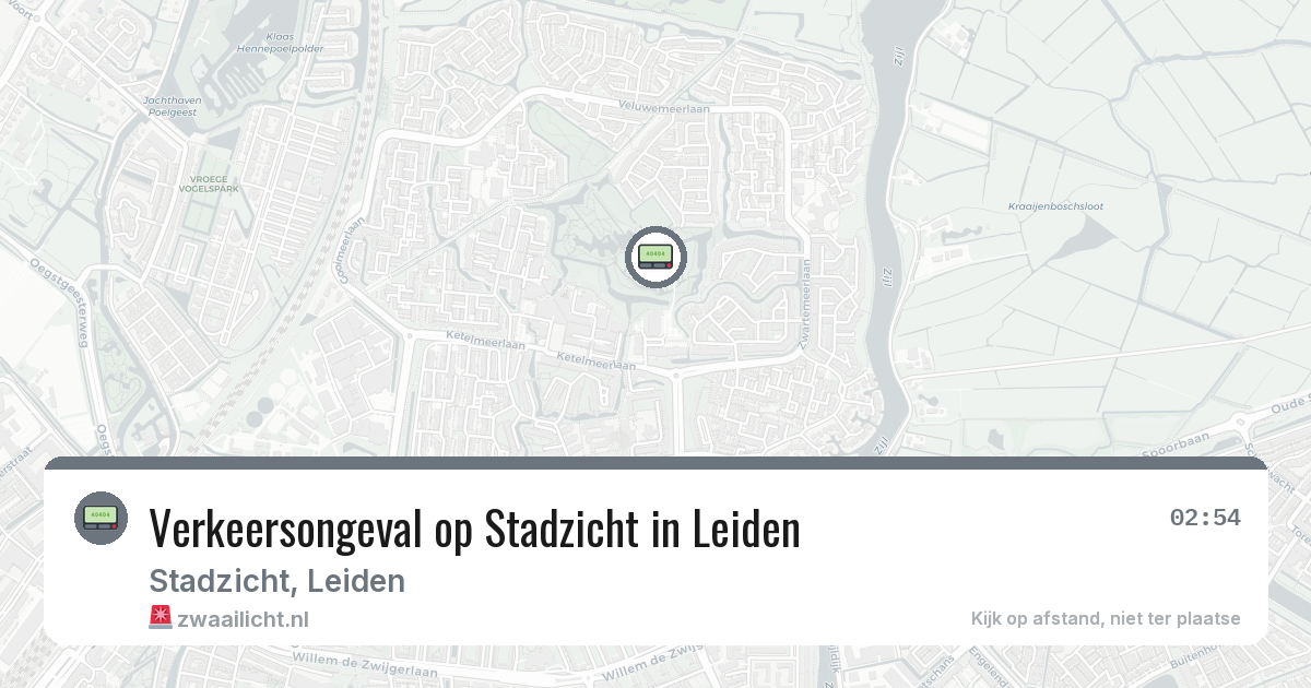 Verkeersongeval op Stadzicht in Leiden — 7 mrt 2026