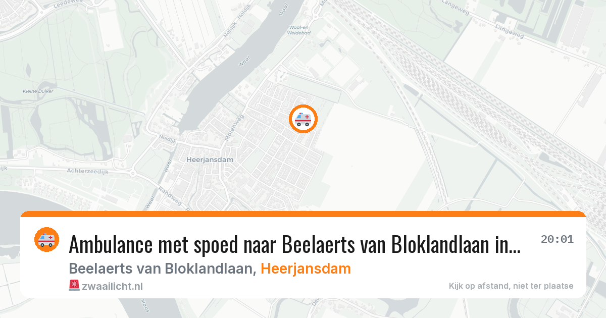 Ambulance met spoed naar Beelaerts van Bloklandlaan in Heerjansdam — 15 apr 2026