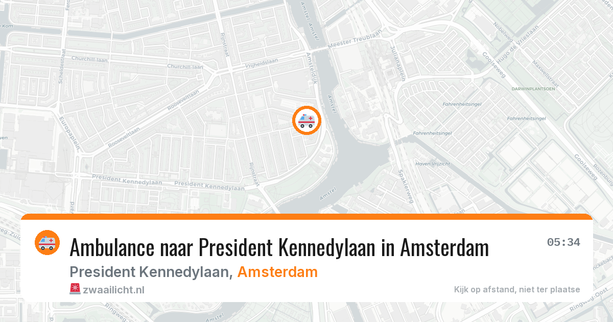 Ambulance naar President Kennedylaan in Amsterdam — 7 apr 2026