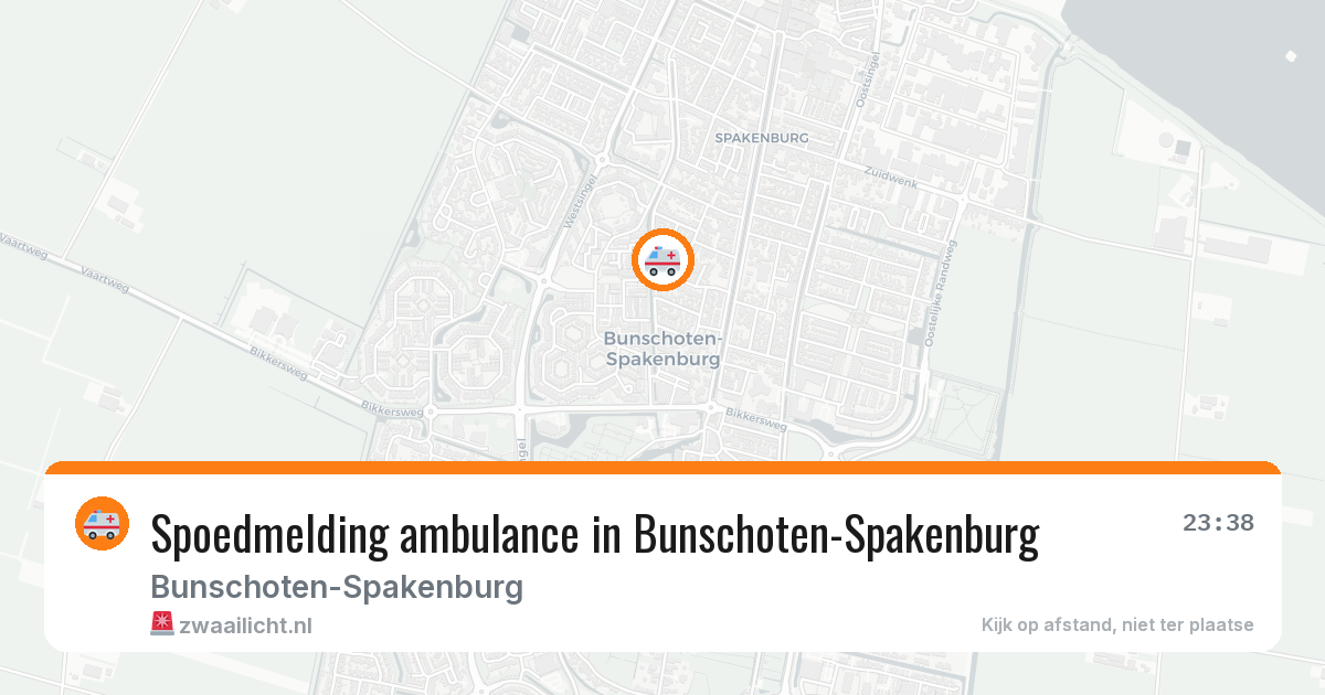 Spoedmelding ambulance in Bunschoten-Spakenburg — 23 jun 2026