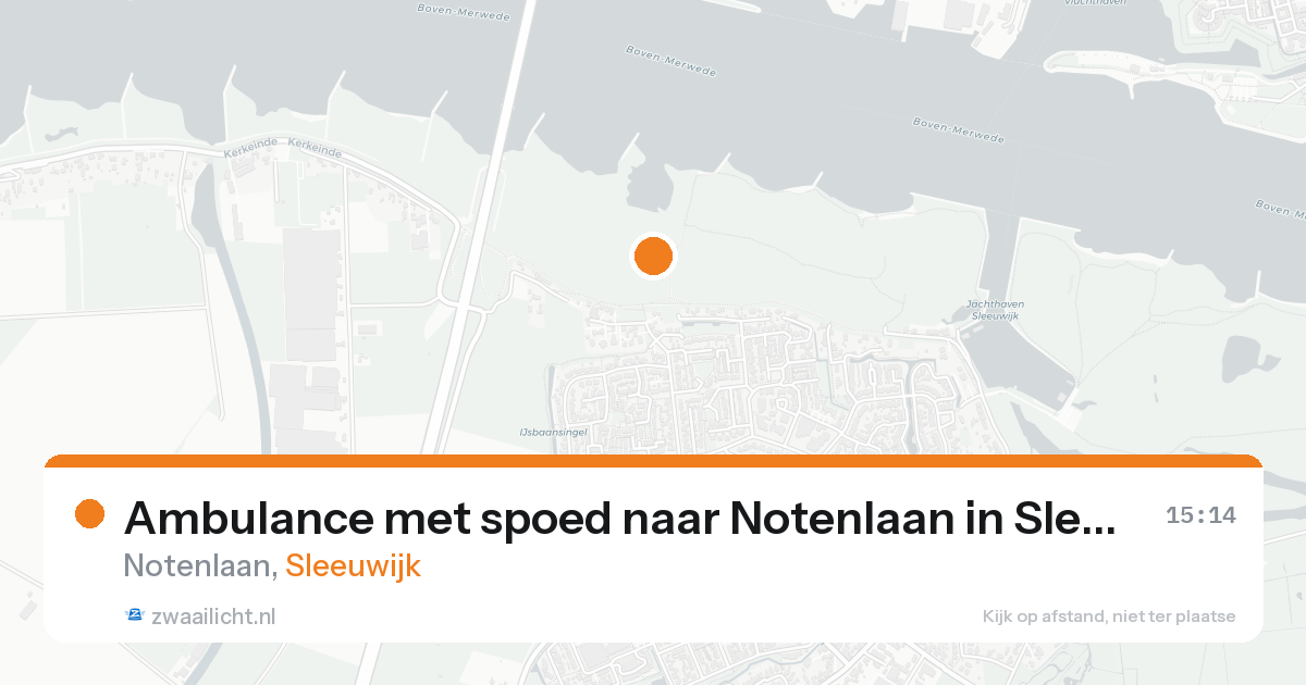 Ambulance met spoed naar Notenlaan in Sleeuwijk — 19 mrt 2026
