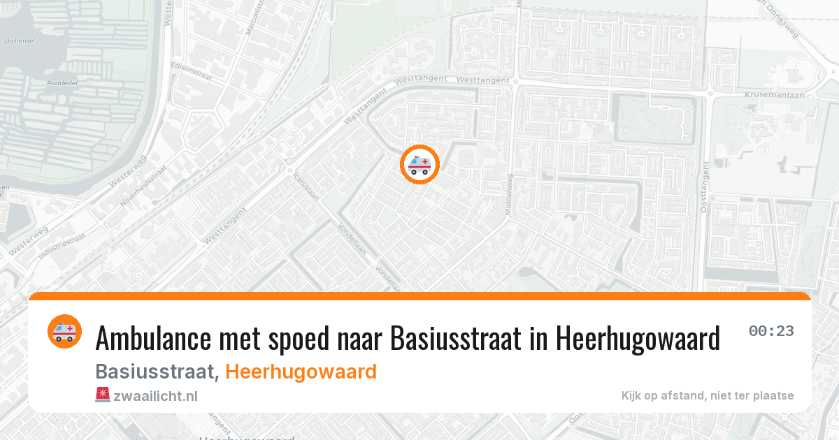 Ambulance met spoed naar Basiusstraat in Heerhugowaard — 17 apr 2026