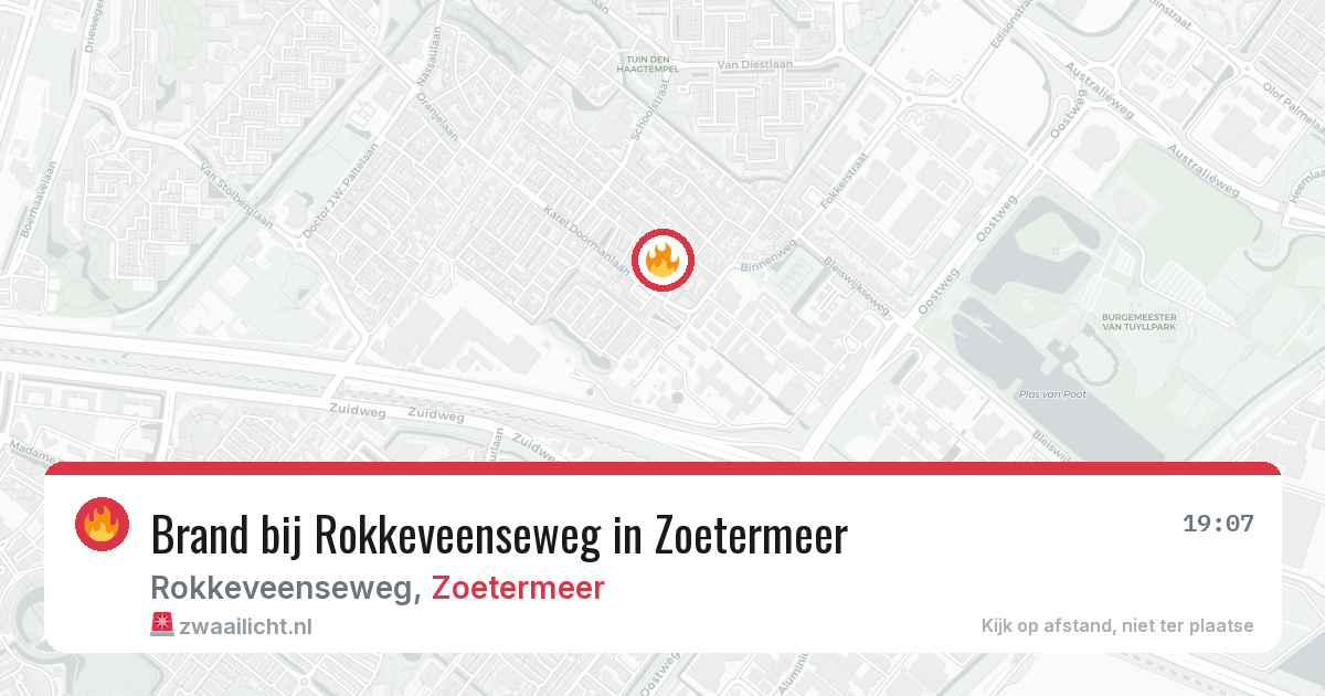 Brand bij Rokkeveenseweg in Zoetermeer — 24 jun 2026