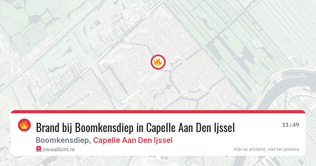 Brand bij Boomkensdiep in Capelle Aan Den Ijssel — 20 jul 2026