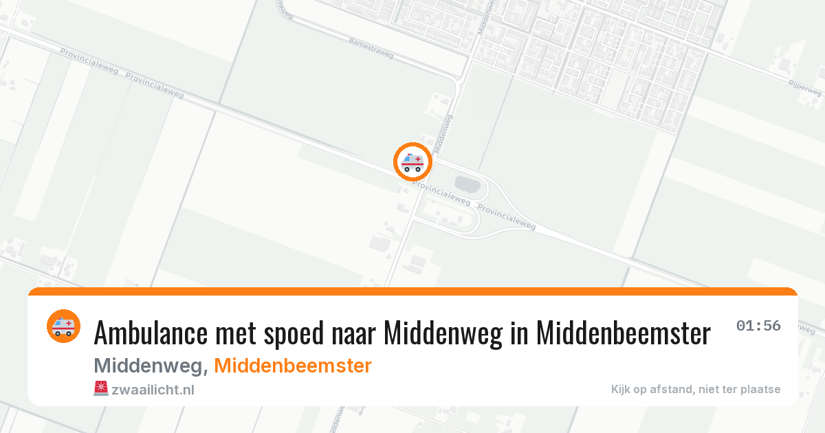 Ambulance met spoed naar Middenweg in Middenbeemster — 8 aug 2026