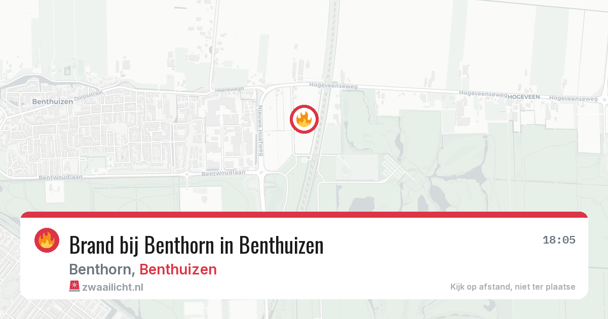 Brand bij Benthorn in Benthuizen — 20 apr 2026