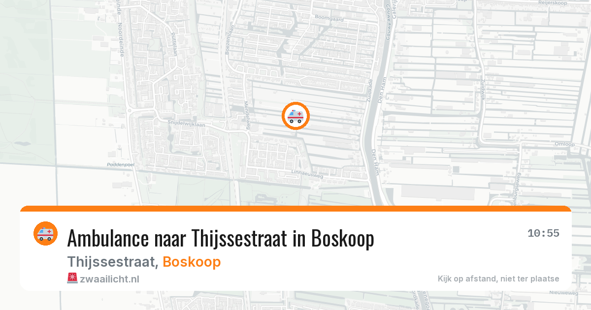 Ambulance naar Thijssestraat in Boskoop — 3 aug 2026
