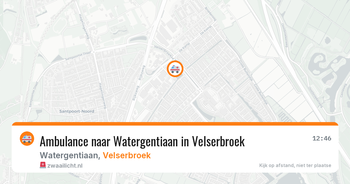Ambulance naar Watergentiaan in Velserbroek — 5 jul 2026