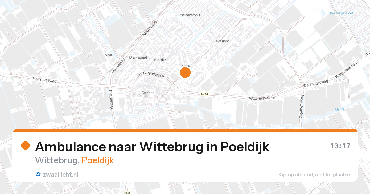 Ambulance naar Wittebrug in Poeldijk — 28 aug 2026