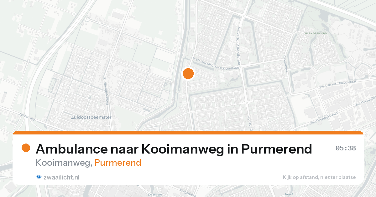 Ambulance naar Kooimanweg in Purmerend — 25 aug 2026