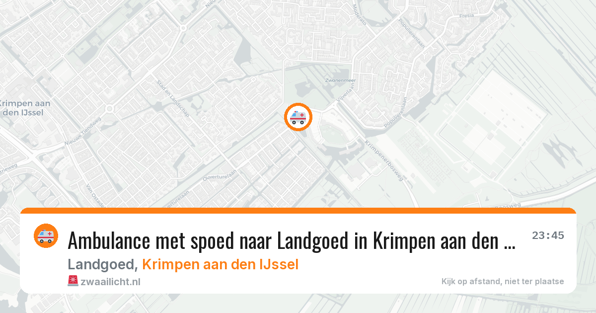 Ambulance met spoed naar Landgoed in Krimpen aan den IJssel — 4 jul 2026