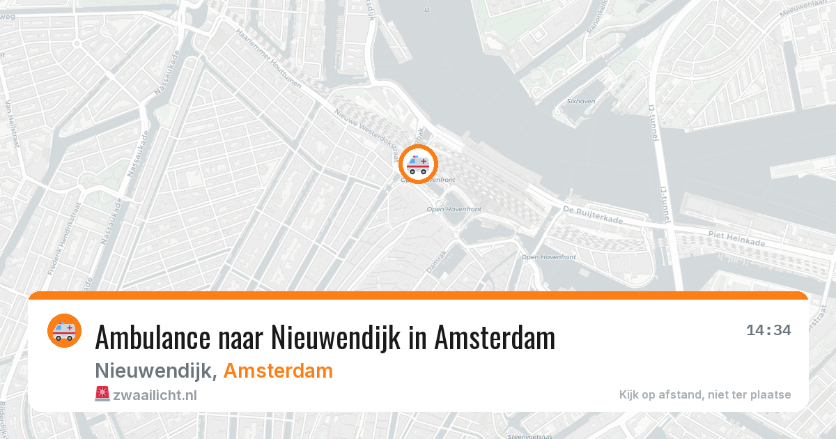 Ambulance naar Nieuwendijk in Amsterdam — 28 mei 2026