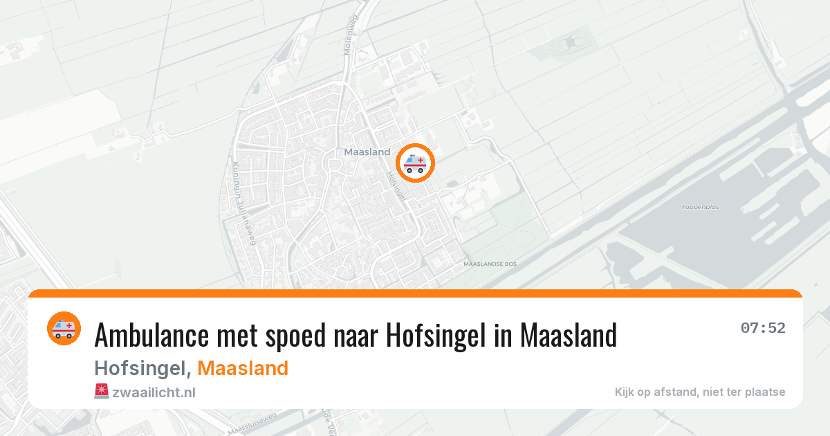 Ambulance met spoed naar Hofsingel in Maasland — 6 mrt 2026