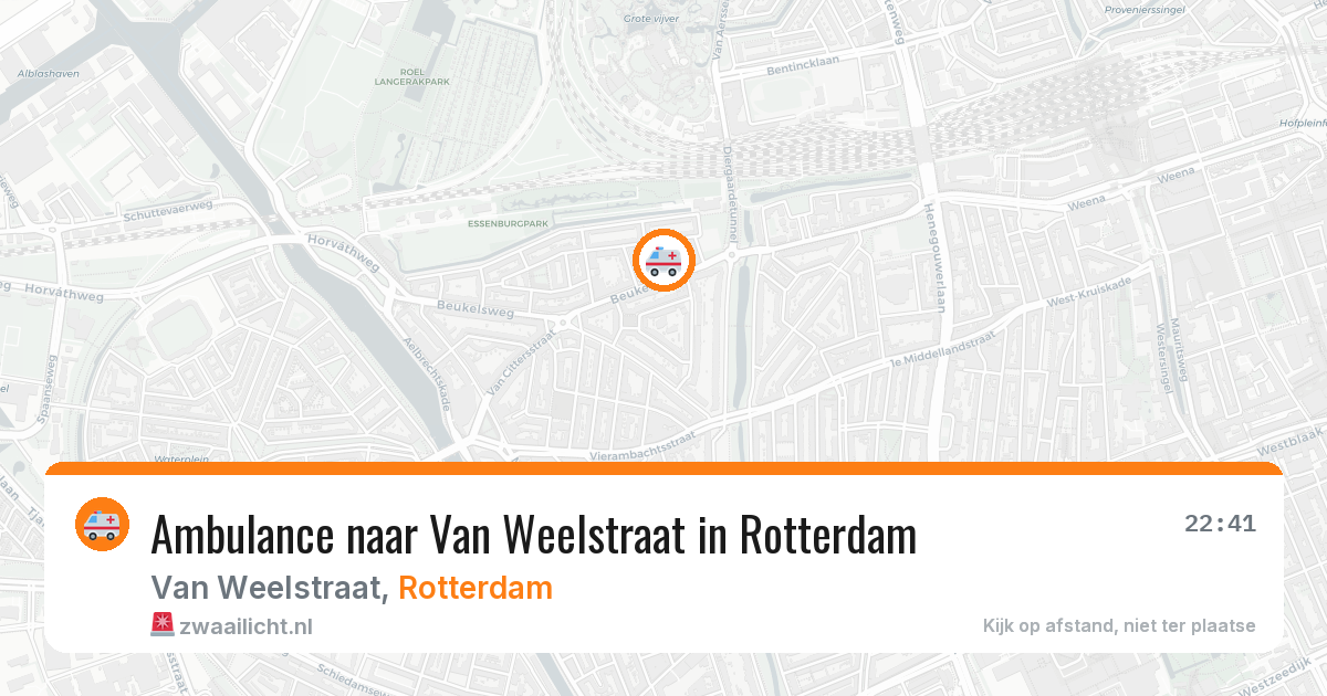 Ambulance naar Van Weelstraat in Rotterdam — 28 jun 2026